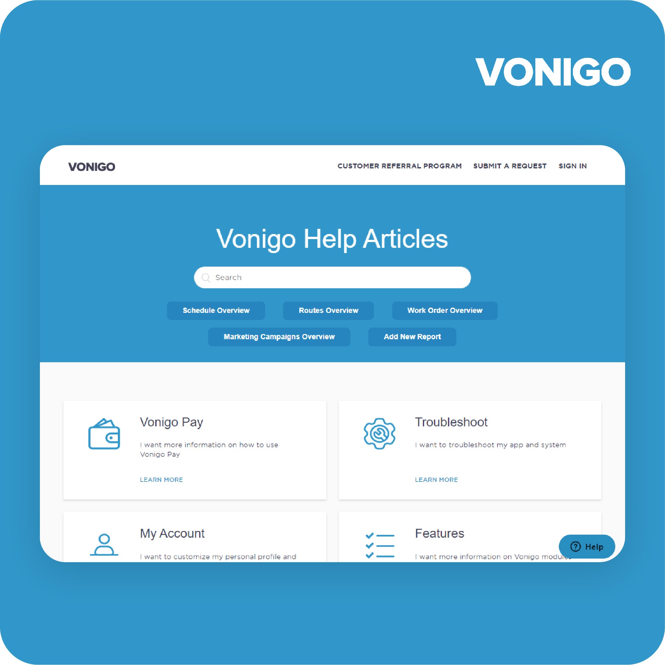 Vonigo portfolio